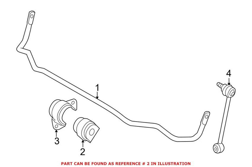 BMW Suspension Stabilizer Bar Bushing - Rear 33356792197